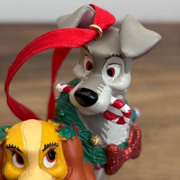 Disney Parks LADY AND THE TRAMP Holiday Christmas Tree Ornament Dogs Decor Candy - Picture 3 of 13